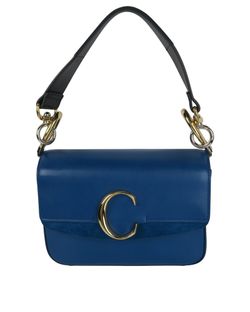 Small C Bag,Leather,Blue,Strap,DB,C1L3QW,3*